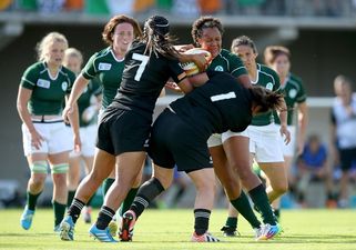 Vine: Ireland’s Grace Davitt rattled by a monstrous hit against New Zealand