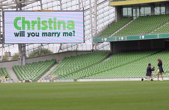 Video: Irishman takes marriage proposal to another level with the help of the IRFU, Aviva Stadium and lots of hidden cameras