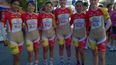 These female Colombian cyclists leave little to the imagination with the worst kit ever conceived