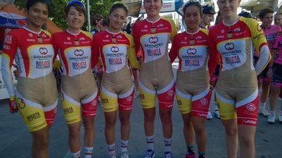 These female Colombian cyclists leave little to the imagination with the worst kit ever conceived