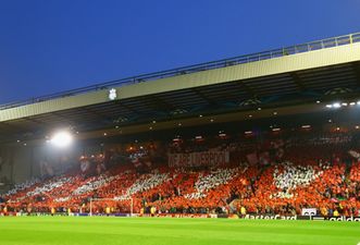 Pic: The Kop commemorated Liverpool’s five European Cup wins tonight