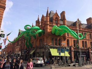 Pic: Have you seen the giant octopus overlooking George’s Street in Dublin?