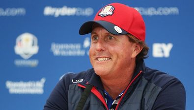 Vine: Phil Mickelson had a cheeky pop at Rory McIlroy and Graeme McDowell today