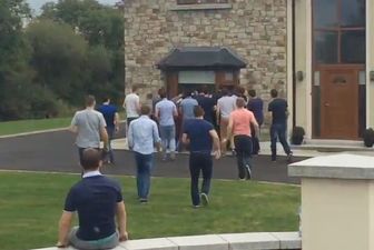 Pic: The Kilkenny panel pose for a pic after storming Tommy Walsh’s house earlier this week