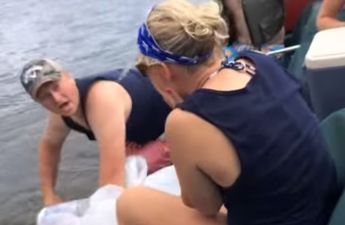 Video: If you propose on the side of a boat you leave yourself open to disasters like this