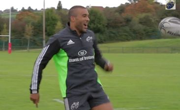 Video: Munster did the keepy-uppy challenge for Blue September and Simon Zebo brought his A-game