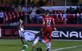 Video: An absolutely disgraceful two-footed tackle from Brazil last night