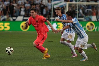 Vine: Somebody actually had the gall to push Lionel Messi in the face last night
