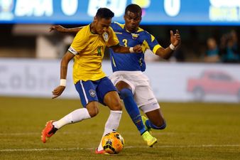 Vine: Neymar somehow managed to hit the crossbar from two yards out last night