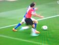 Vine: Should Leicester have been given a penalty for this challenge by Rafael on Jamie Vardy?