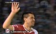 Video: Juan Roman Riquelme rolled back the years with this delicious free-kick last night