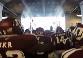 Video: This GoPro footage of players in the tunnel before a college football game is pure class