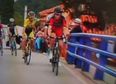 Vine: Two cyclists hit each other a few digs while riding in La Vuelta a Espana today