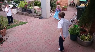 Video: A classic from the ‘slo-mo football to the face’ genre