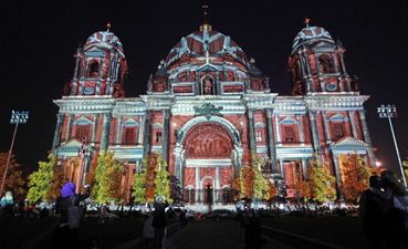 Pic: Some Gaeilge appeared at the Festival of Lights in Berlin over the weekend