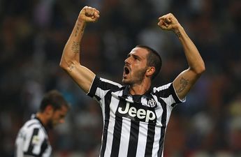 Leonardo Bonucci scores a sizzling volley for Juventus against Roma