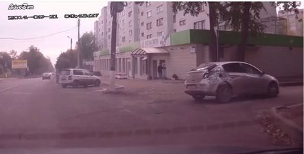 Video: This is what it looks like when your car is commandeered for a real-life police chase