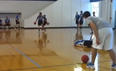 Video: Dodgeball player knocks himself out while making epic save
