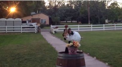 Video: Dropping the bride isn’t a good way to start married life