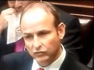 Video: Sean Fleming TD was captured literally eating his words in the Dáil today