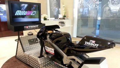 Tissot’s amazing MotoGP simulator has visited Arnott’s Jewellery Hall and JOE has set a pretty damn good lap time…