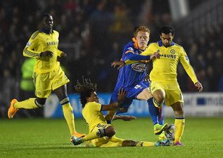 Vine: Mohamed Salah and Lazar Markovic battle it out for the worst shot of the night award