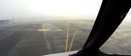Video: The view from the cockpit as plane lands in heavy fog at Dublin Airport