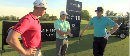 Video: Rory McIlroy, Justin Rose and Henrik Stenson brilliantly recreate some of their best shots in Dubai
