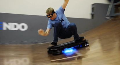 Video: Pro skater Tony Hawk tries out a real life hoverboard but Marty McFly is still cooler