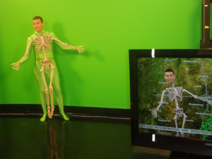 Video: TV weatherman becomes a skeleton for Halloween bulletin