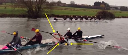 Video: This rower heartbreakingly fell out of his boat midway through a race