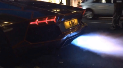 Video: Lamborghini Aventador erupts into flames on busy London street