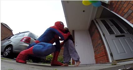 Video: Dad dresses up as Spider-Man as a birthday surprise for his terminally-ill son and it’s just fantastic