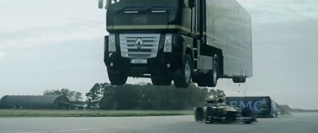 Video: This truck jump stunt with a Lotus F1 car is like something from Fast & Furious