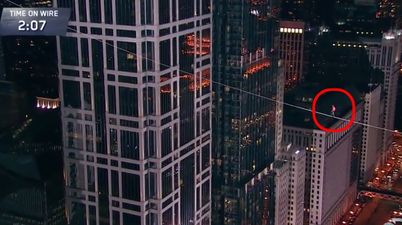 Video: This guy pulled off a terrifying tightrope walk between 3 skyscrapers in Chicago