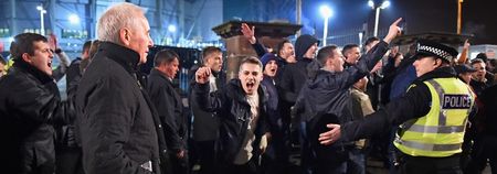 The FA were forced to take action to stop anti-IRA songs being sung by England supporters at Celtic Park last night