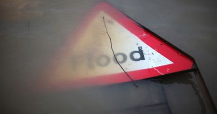 Pic: A terrifying* scene from a flood-ravaged small town in Kerry yesterday *not very terrifying