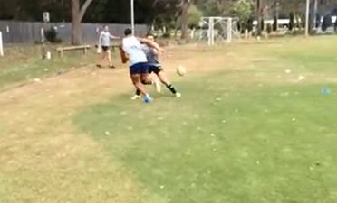 Video: Aussie sevens player bamboozles team-mate with a cracking piece of skill in one-on-one training drill