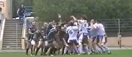Video: Serious amount of slaps thrown during massive amateur rugby brawl in France