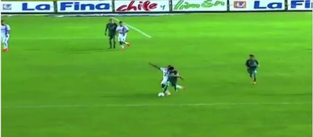 Video: Player gets red card following terrible tackle and follows it up with a punch