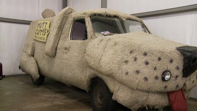 Pic: Genius farmer turns his car into a gigantic sheepdog