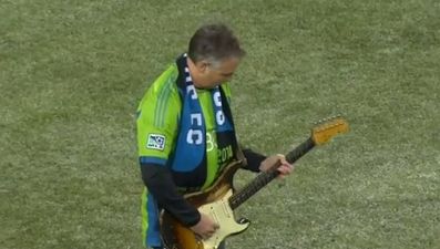 Video: Pearl Jam guitarist nails the Star Spangled Banner before an MLS game
