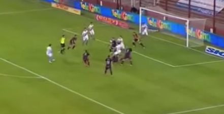 Video: Argentinian goal-mouth scramble leads to one of the scrappiest goals ever