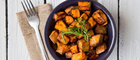 Tasty and easy to make protein recipes: Chicken with sweet potato and green bean salad