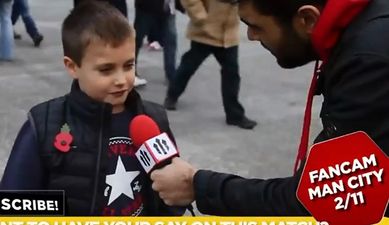 Video: Young Manchester United fan gives a very reasoned and sensible analysis of the defeat to Manchester City
