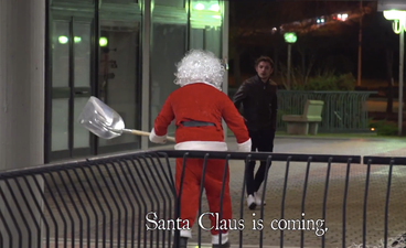 Video: The Creepy Killer Clown guys are back with a Psycho Santa prank