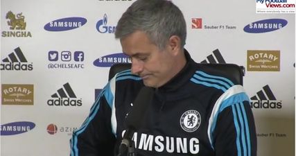 Video: Jose Mourinho struggles to put his phone on silent after it rings during his press conference