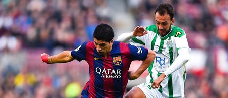 Luis Suarez has finally scored his first La Liga goal for Barcelona