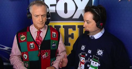 Pic: NFL commentator wears inappropriate ‘carrot penis’ Christmas jumper on live TV