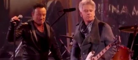 Video: Bruce Springsteen and Chris Martin replaced Bono and sang for U2 last night